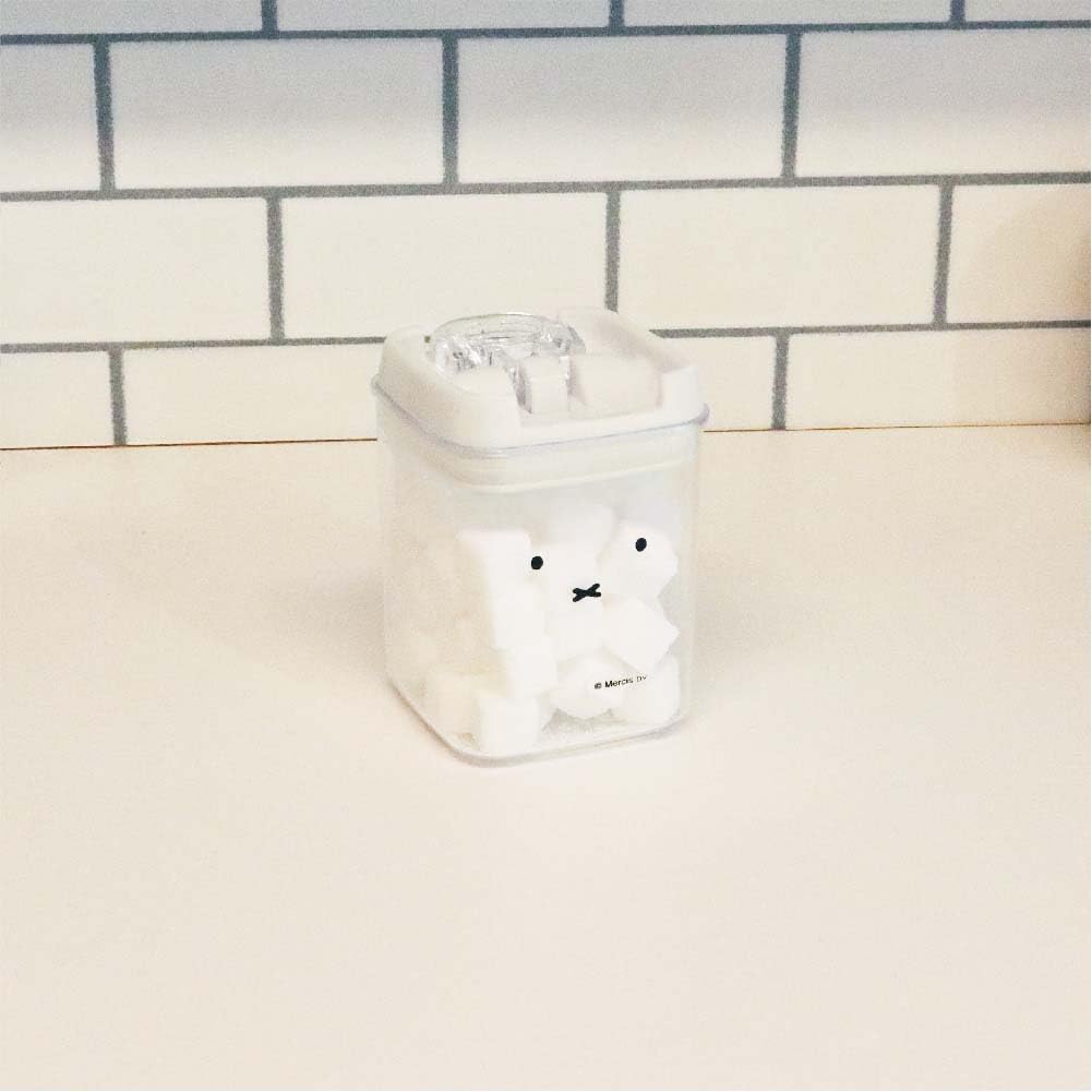 Okato Miffy Storage Container Features a Miffy Easy Lock with a Flip of the Clear Container for Easy Viewing of Wide x Deep x 10cm High Canister,