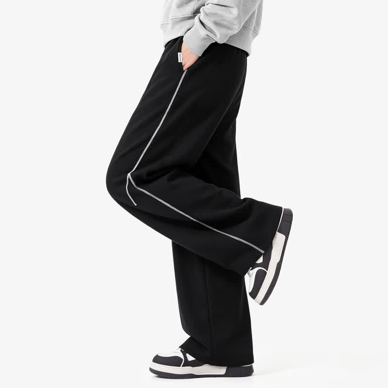 Fingercroxx Men's Lyocell Blend Straight-Leg Casual Pants