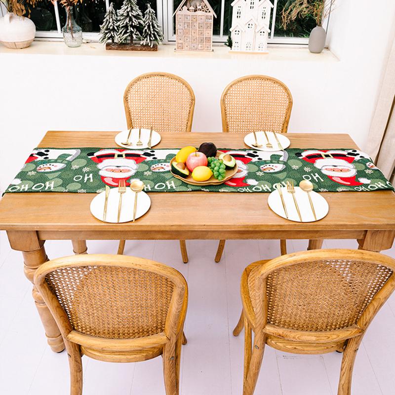 Christmas Decorations Table Flags Fashion Fabric Christmas Table Desktop Decorative Tablecloth Christmas Ornament