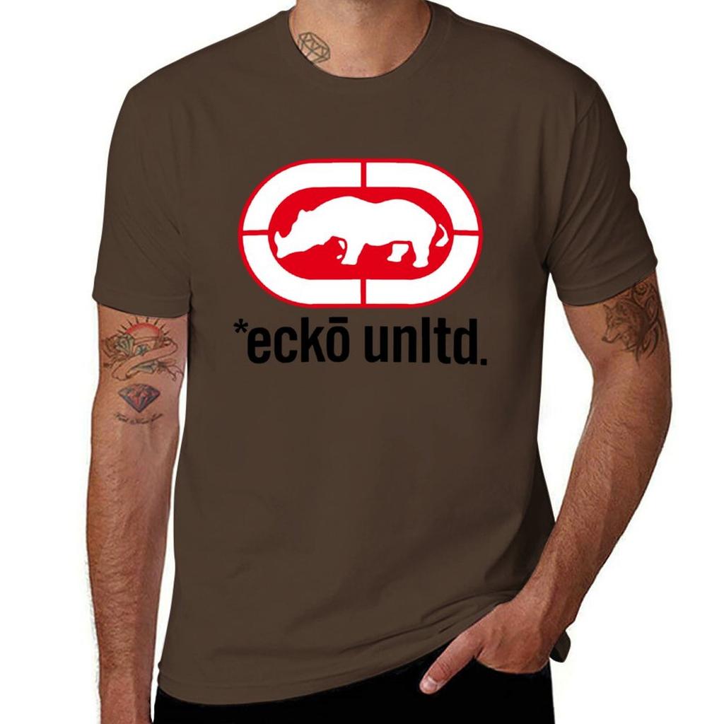 Red Rhino Ecko Unltd Original Nostalgic Streetwear Tshirt Tees Vintage Blouse Black T Shirts For Unisex