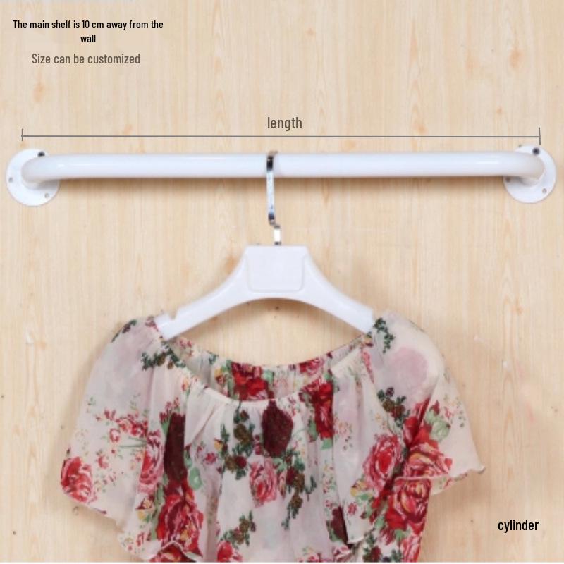 Gouden Muurbevestigd IJzeren Displayrek & Kledinghangstang