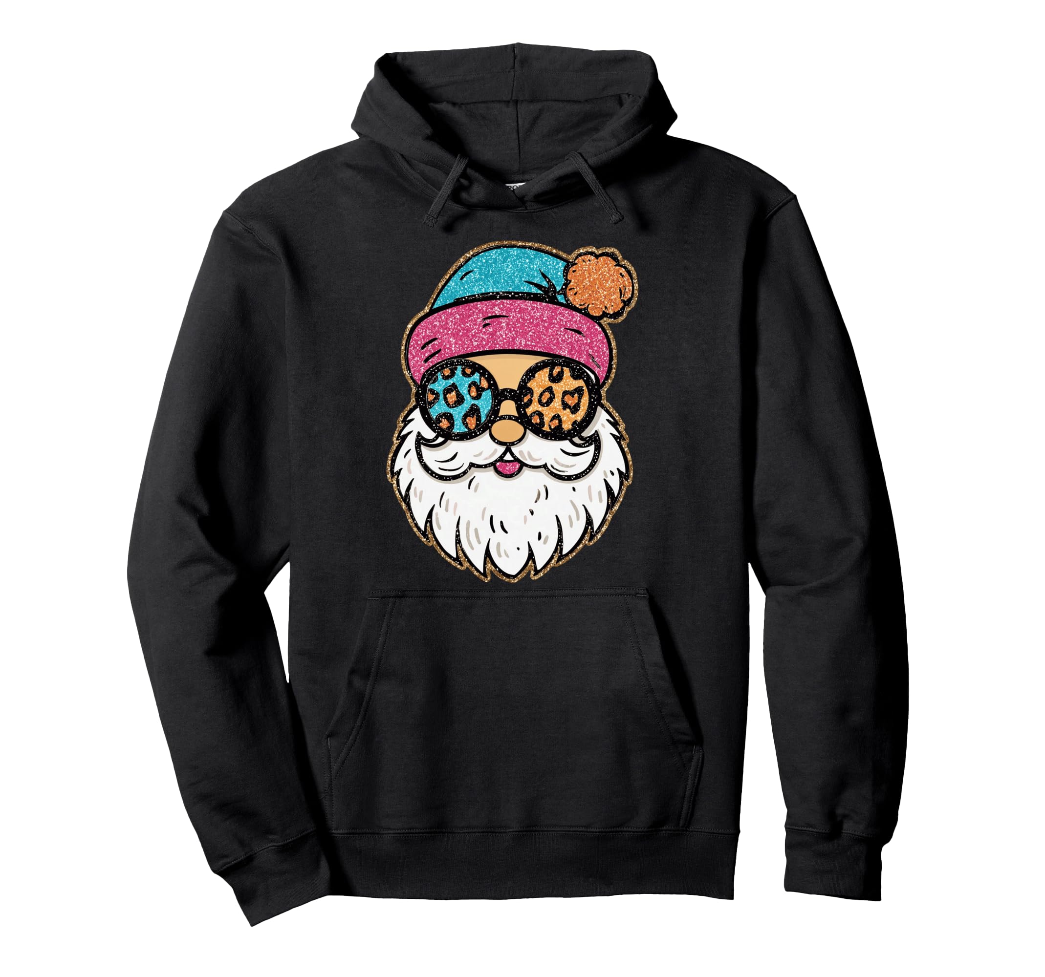 

Fun Santa with leopard print sunglasses. Hoodie