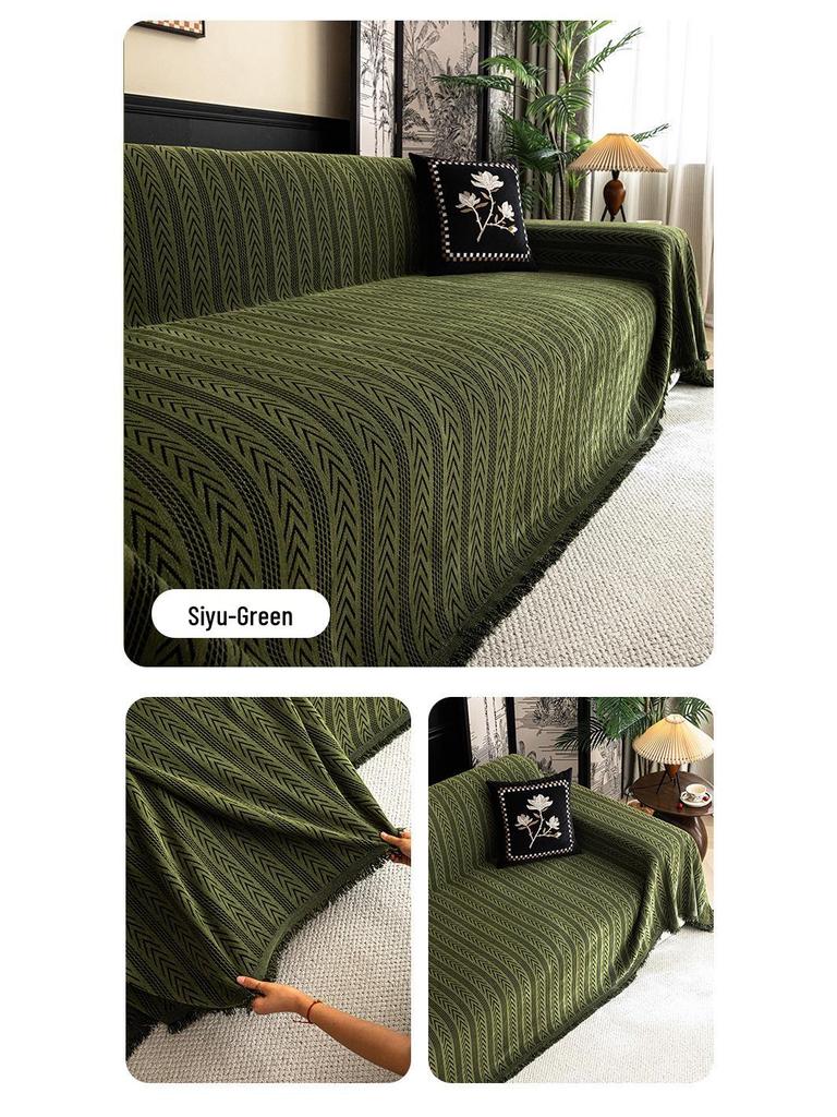 Chenille Cat-Scratch Resistant Sofa Throw - All-Season, High-End Feel, Fully Wrapped, Dirt-Resistant Blanket Cover
