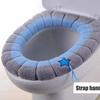 1 Pack Stitched Color Portable Toilet Mat O Type Universal Washable Washable Skin Friendly Soft Breathable Toilet Seat Cushion