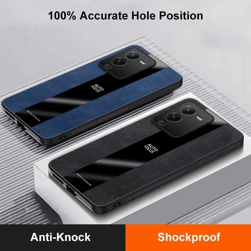 Ring Holder PU Leather Case For Vivo V25 Pro Cover Luxury Magnetic Silicone Protection Phone Case For Vivo T1 Pro 5G S15 S15E