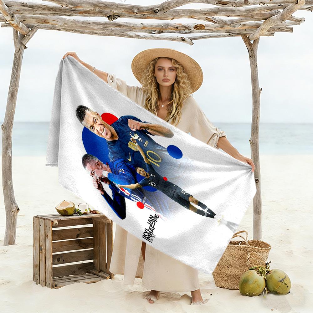 Starspieler Kylian Mbappé Strandtuch Superweich Saugfähig Bequem Leicht