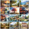 CHENISTORY Diy Landscape Painting By Numbers Picture On Canvas DIY Gift Oil Handpainted Drawing By Numbers Home Wall Decor