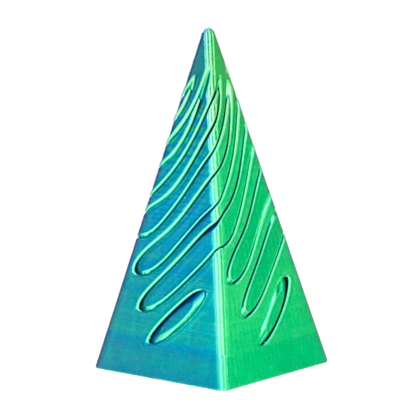 

Невозможная пирамидальная скульптура, спиральные конусные игрушки-фиджет, напечатанные на 3D-принтере, игрушка-фиджет в виде пирамиды для снятия тревожности, настольная игрушка для снятия стресса 11*5.4*5.4cm зелёный