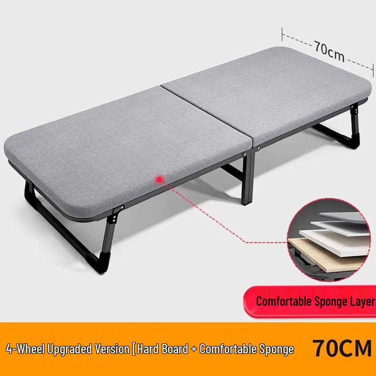 Portable Folding Iron Bed: Compact, Durable, Ideal for Office Naps & Rental Rooms