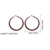 Ankela Red Big Round Hoop Earrings for Women Trendy Simple Hyperbole Geometric Circle Huggie Loop Jewelry Brincos Bijoux Gift