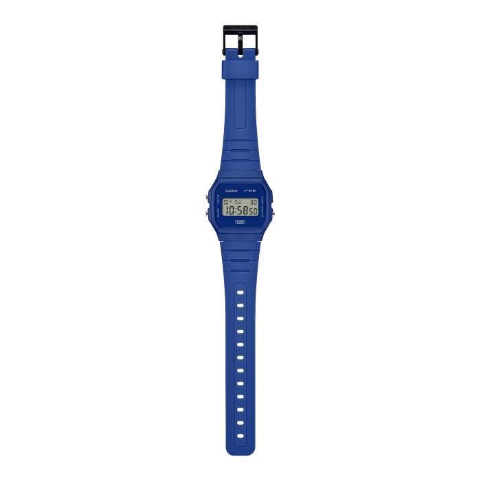 Montre - Casio - F-91WB-2A1EF - Bracelet Plastique Bleu - Résistant à l'eau 3 bar - Chronomètre - Alarme