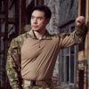 Camisa Tática Camuflada de Manga Longa Treinamento ao Ar Livre Caminhada Acampamento Homens Mulheres Estilo Militar Uniforme de Combate
