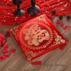Red Chinese Style Festive Kneeling Cushion - Square Seat for Bay Window and Wedding Decor, with Free Shipping