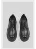 Men's Casual Black Leather Shoes - Autumn British Style, Thick Sole, Heightening Design, Fashionable College Footwear