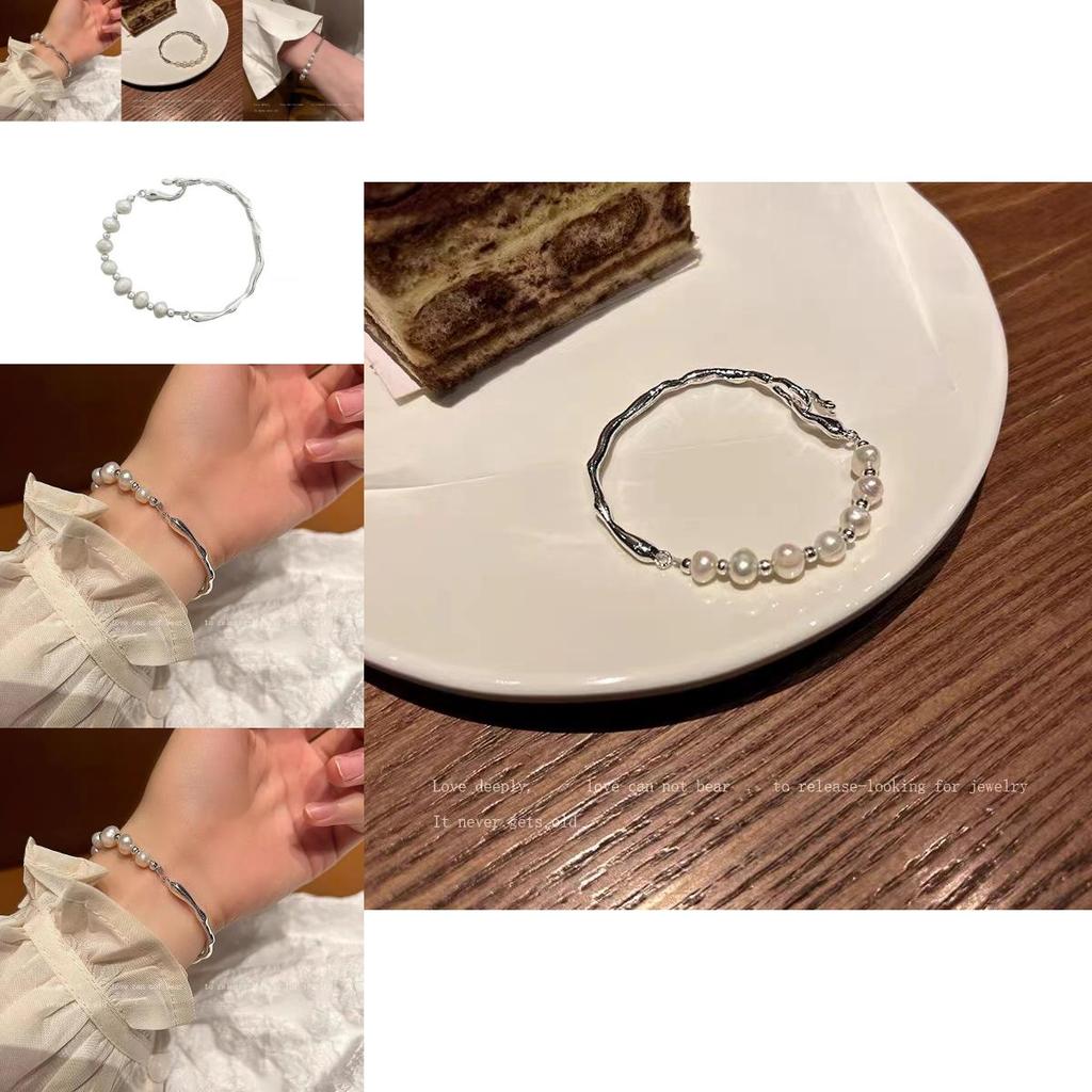 Chic Alloy Plated French Baroque Pearl Bracelet For Women Summer 2024 Collection