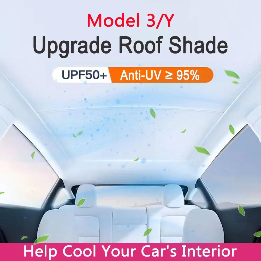 Sunshades For Tesla 2026 Model Y Juniper Launch Model 3 Highland Sunroof Ice Cloth Buckle Sun Roof Glass Skylight Accessories