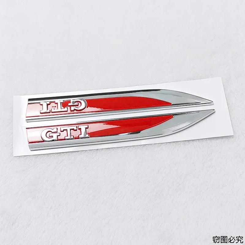 1Pair Car Side Fender Emblem Sticker GTI Polo Golf Passat Tiguan Arteon Touareg Taigo Bora Jetta Decoration