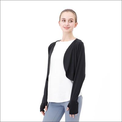 UV Sonnenschutz Kühlung UV Kühlung Kurz Daumen Einheitsgröße Passt Schwarz [ICE BOLERO] Schutz, Schutz, Touch, Schutz, Bolero, Wasserabweisend, Länge,