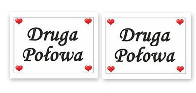 Naklejki Na Buty Druga Połowa!, 2 Szt, 1 Op.