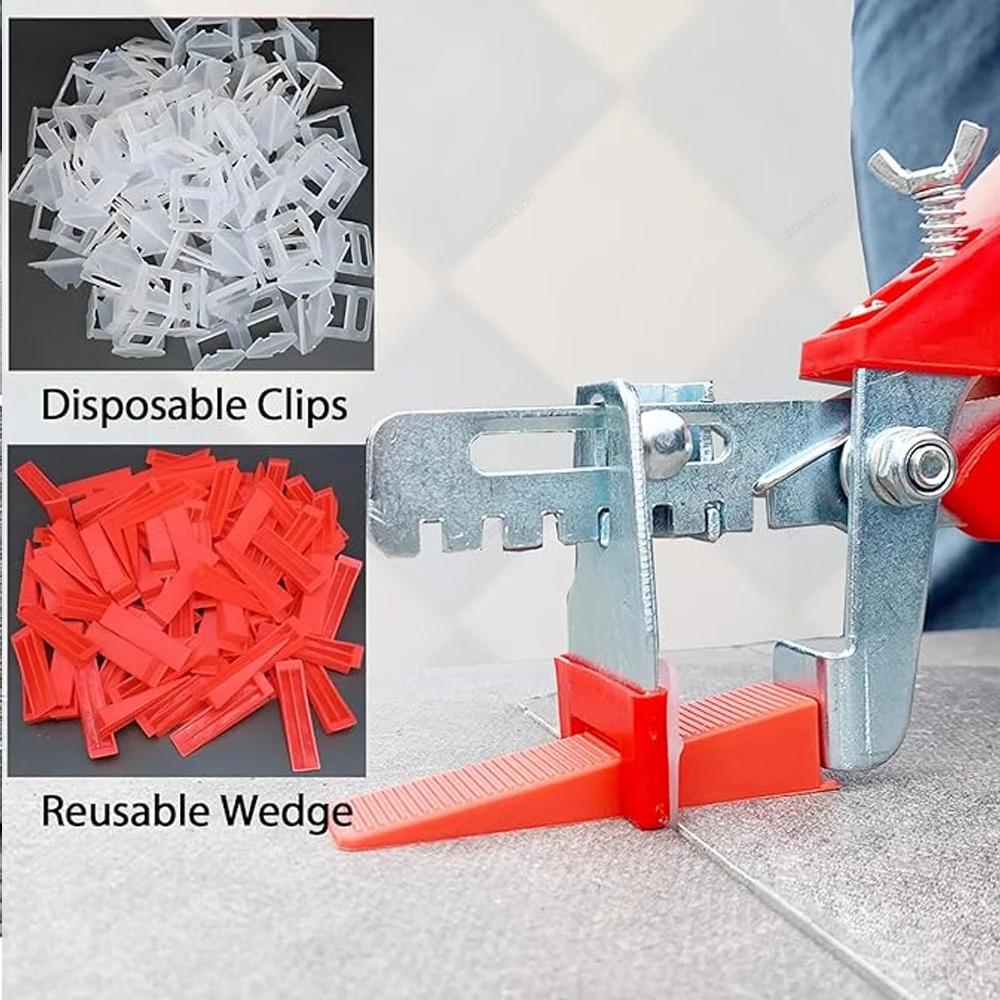 Tile Leveling System Laying Level Wedges Locator Spacers Flooring Wall Level Alignment Spacers Leveler for Tile Adjustment Tool