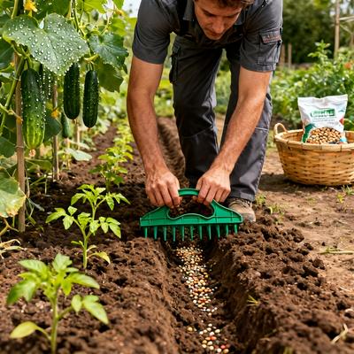 12-Hole Quick Seed Sower Gardening Tool - Waterproof Durable Plastic Hand Planter with Ergonomic Grip, Manual Seed Dispenser