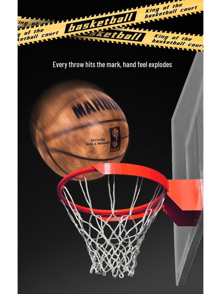Basketball størrelse 7: PU Mikrofiber Nubuck, Innendørs, Fukttransporterende, Slitesterk, Perfekt for Ungdomskonkurranse og Trening