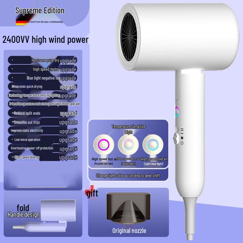 Youteng Foldable High-Speed Hair Dryer with Large Air Volume and Negative Ion Care National Standard 220V