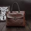 Men's Bags Handbags Horizontal Crazy Horse Leather Briefcases Men's Business Trips British and Korean Shoulder Bags Crossbody Bags