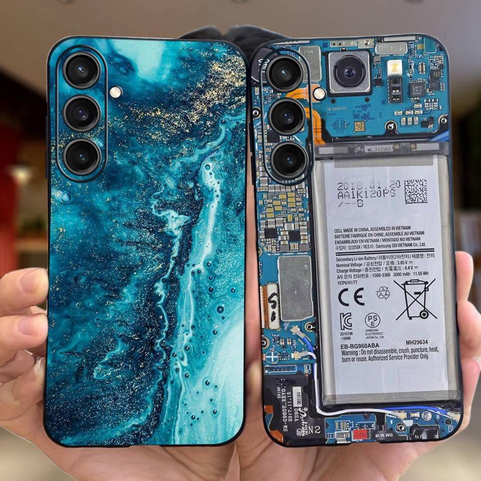 For Huawei Samsung Galaxy M15 F15 Back Cover Soft Matte Liquid Silicone Funda Samsung F15 Coque Astronaut Dinosaur Housing