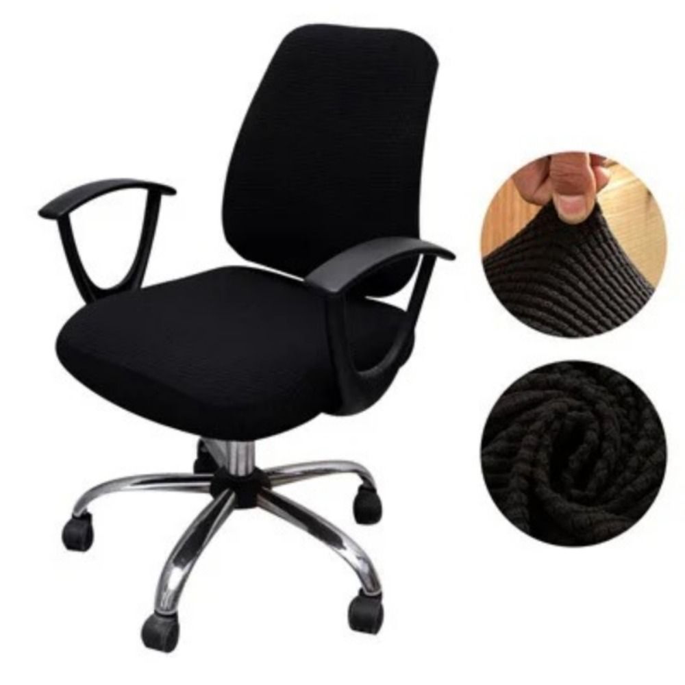 2Pcs/Set Breathable Office Chair Cover Soft Chair Seat Slipcovers Computer Chair Cover  Home Textile
