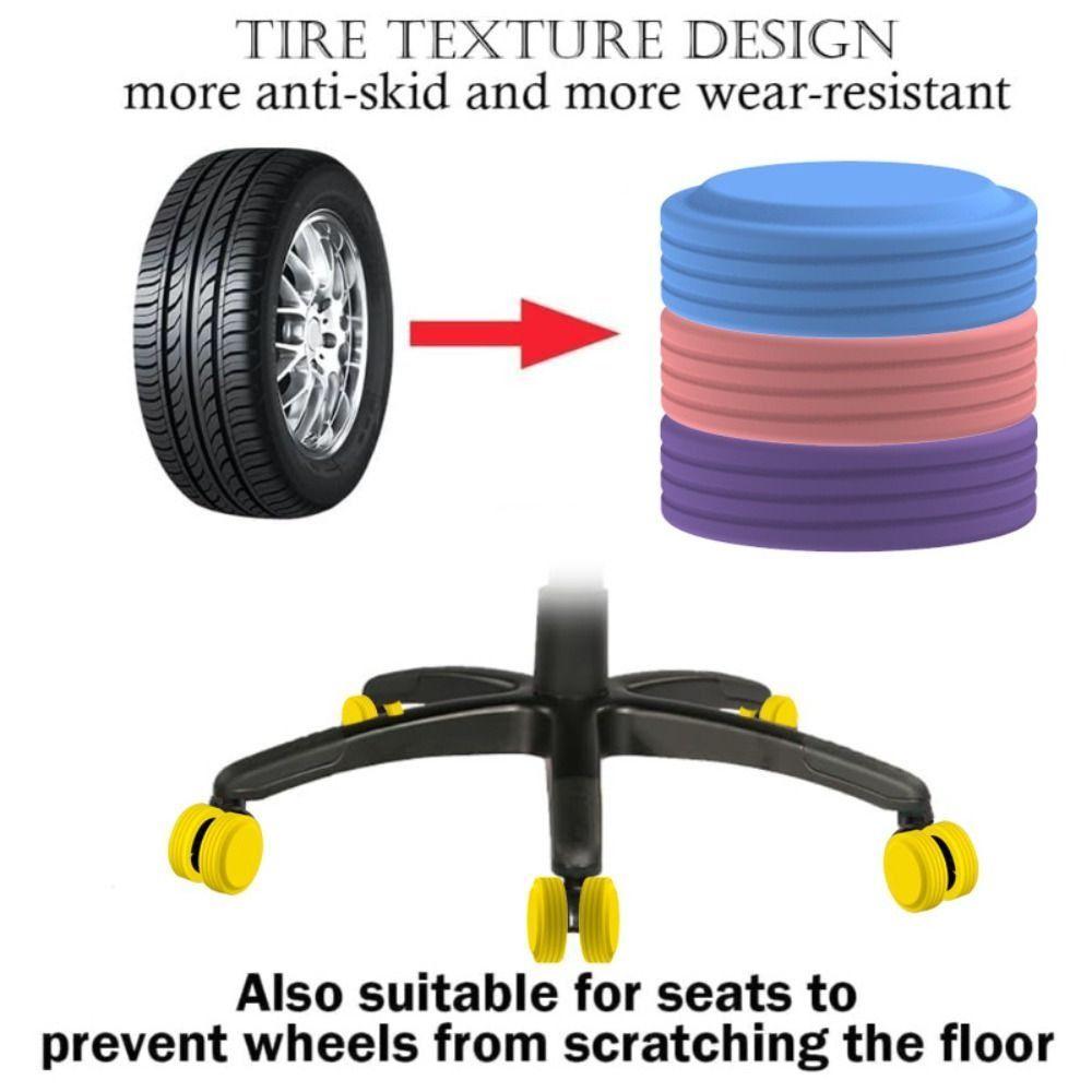 Anti-slip Suitcases Wheel Protection Rings Silicone Luggage Caster Shoes  Luggage Accessories