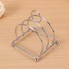 Stainless Steel Toast Rack Space Saving Easy to Clean Bread Stand 3 Slice Slot Loaf Slice Holder for Home, Gathering, Table Cafe