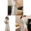 Floral Long Sleeve Dress With Embroidery For Vacation And Casual Wear