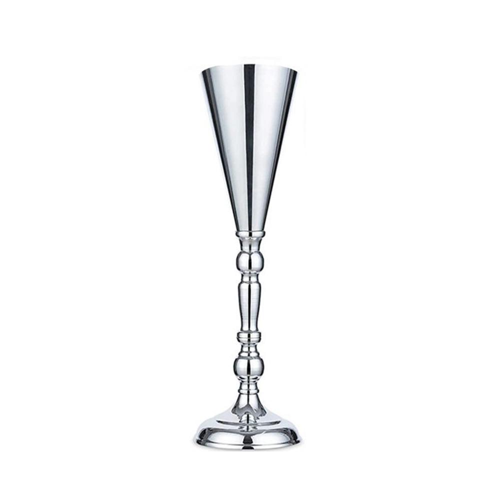 European Style Wedding Flower Vases Golden Silver Candle Holder Metal Vases  Hotel Banquet