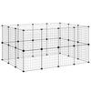 28 Piece Pet Cage with Door Black 35 X 35 Cm Steel