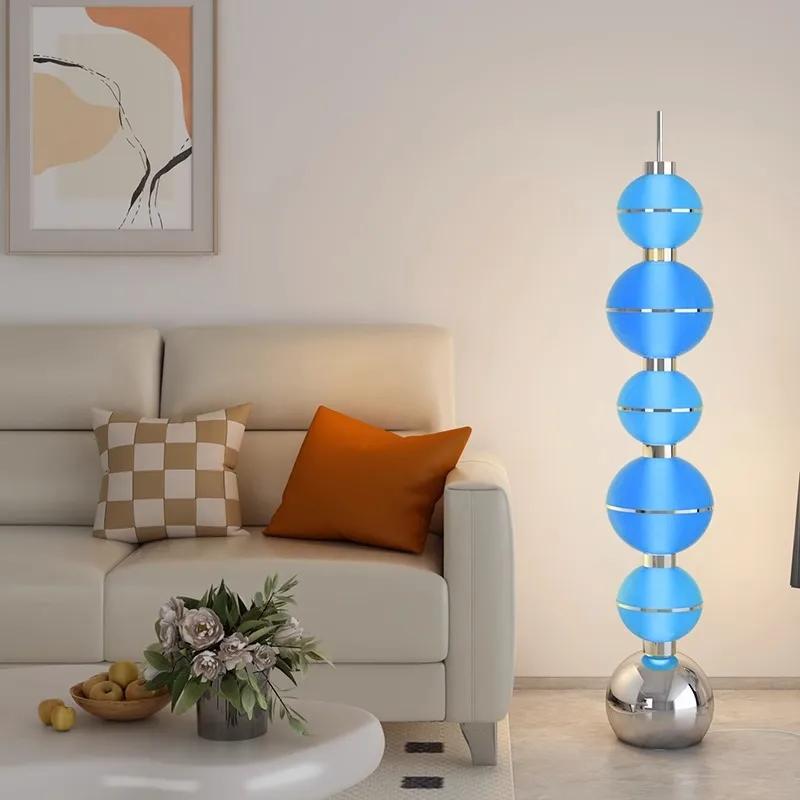 Nordisches Dänemark Kürbislampen-Design Sofa neben dem Wohnzimmer Schlafzimmer Stehlampe Kreative Netz-Rot-Atmosphäre Homesay