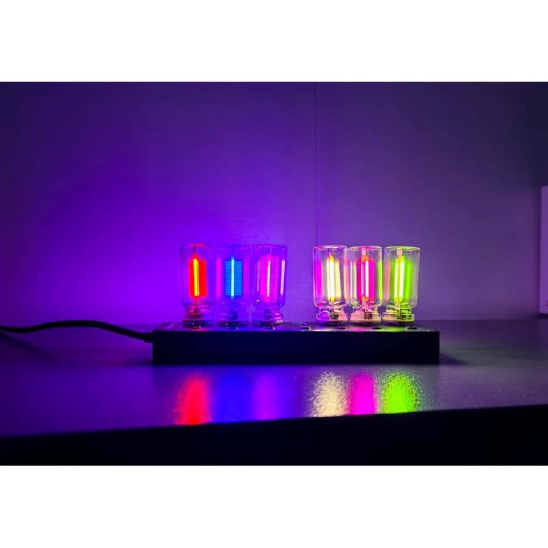 Lights by Night, Mini LED Bulb Lamp, Plug-in, Warm White, Ideal for Bedroom, Nursery, Car USB Atmosphere Light, Multi-Color (Red)