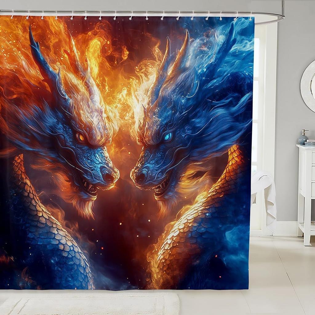 Einhorn Duschvorhang Fantasy Einhorn Thema Badezimmer Duschvorhang Sets Mädchen Mond Galaxie Sternenhimmel Stoff Duschvorhang