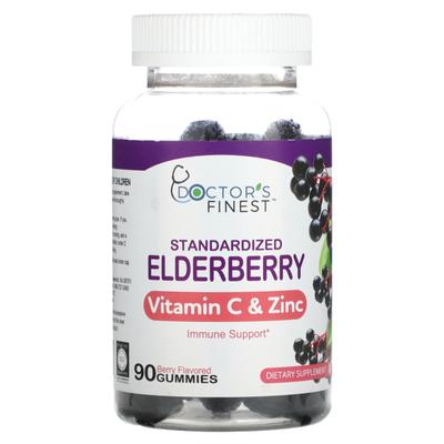 Standardized Elderberry, Vitamin C & Zinc, Berry, Gummies, 90