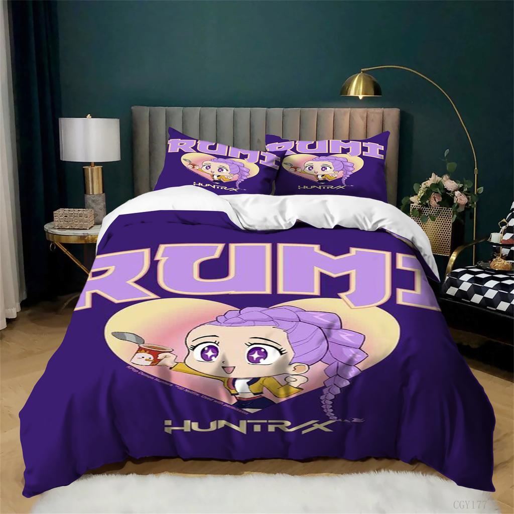 KPop Duvet Cover Set Bedding Duvet Cover Set 3 Pieces Soft and Breathable All Season Quilt Cover for with Zipper