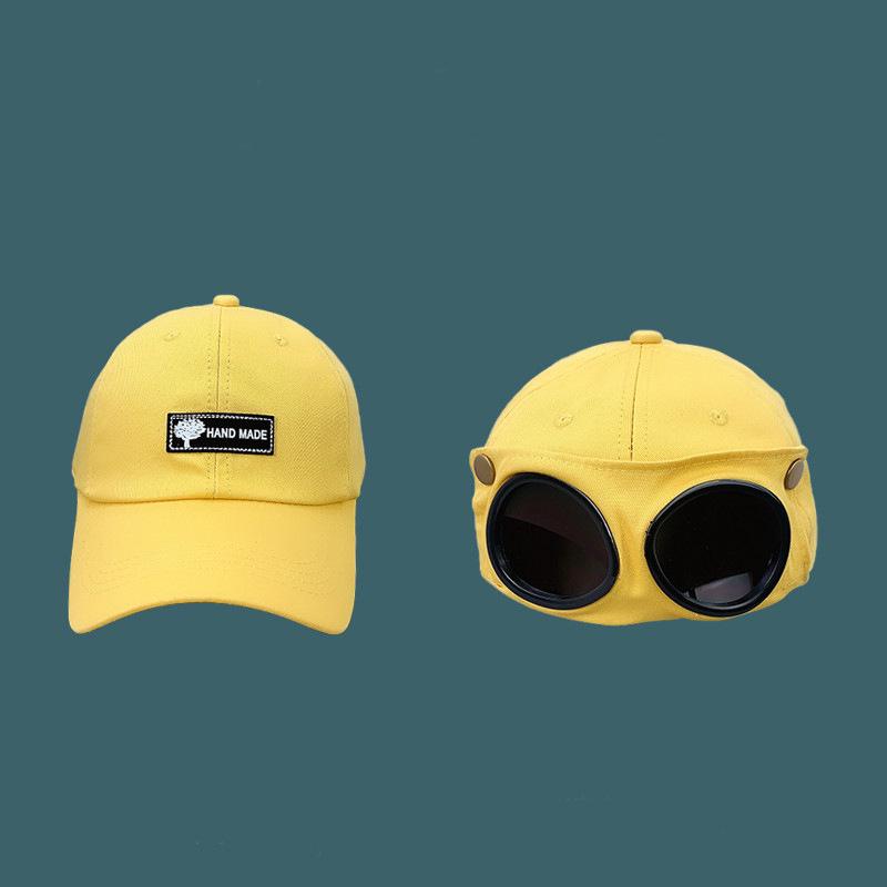 Cute Cat Ears Aviator Sunglasses Hat - Women's & Children's Sunshade Cap