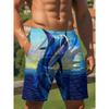 Modische Bequeme Übergröße Kordelzug Locker Tier Fisch 3D Shorts Herren Kreativ Bunt Sommer Freizeit Urlaub Cool Täglich Vielseitige Shorts