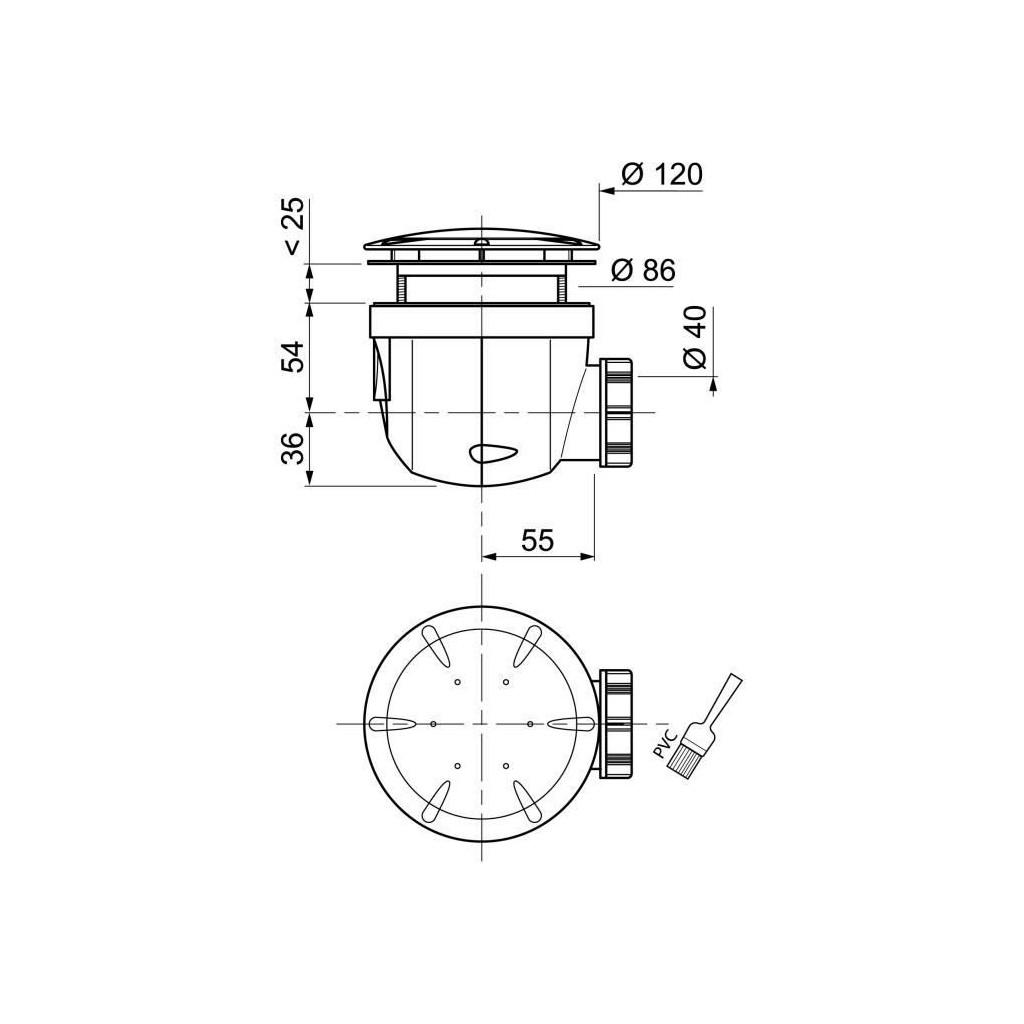 Buy WIRQUIN Twisto Shower Drain Ø 90 Mm Chromeplated ABS Dome at