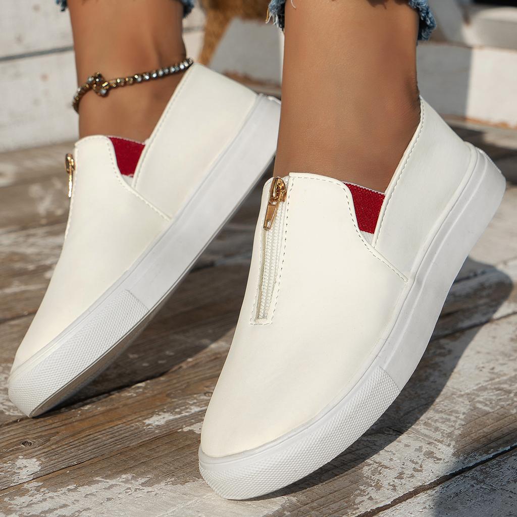 Shoes Woman Flats Casual Female Sneakers Round Toe Wedge Basket 2025 Dress Cute Big Size Summer Sports New Spring Flock