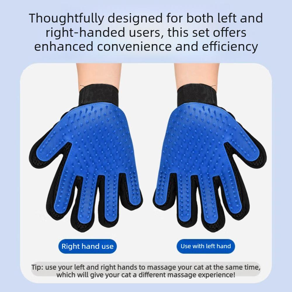 1/2× Pet Cat Grooming Glove Cat Hair Deshedding Brush Gloves Dog Comb for Cats Bath Hair Remover Clean Massage Brush for Animal