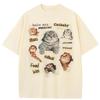 Streetwear Funny Cats Graphic T-Shirt Cotton Tshirt Unisex Tops Tees Summer Short Sleeves T Shirt(1)