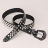 Casual Vintage PU Leather Belt Y2k Punk Style Rivet Punk Belt Adjustable Subculture Belt Unisex