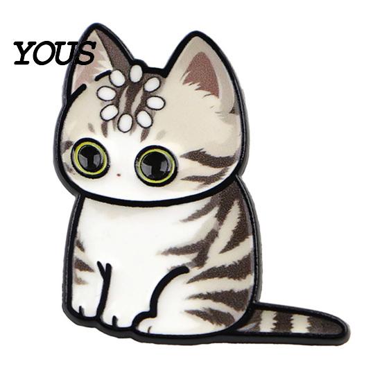 Cat Shape Brooch Cartoon Pin for Clothing, Enamel Kitten Alloy Badge Clothing Accessories Pin, Backpacks Hats Scarves Decorative Accessory,