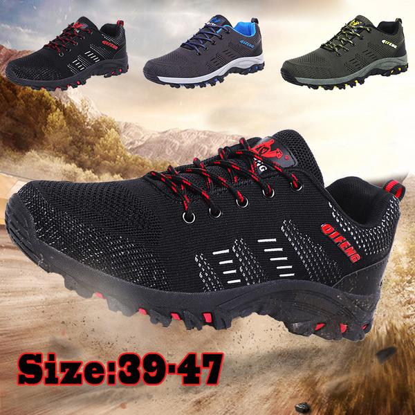 Buy Men's Outdoor Hiking Shoes Mesh Fly Woven Sports Shoes Casual Sneakers Outdoor Work Shoes