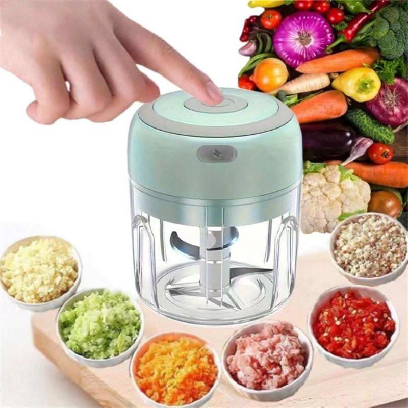 Multifunctional Electric Garlic Chopper 100/250Ml Portable Vegetable Grinder Onion Mixer Mashing Machine For Kitchen
